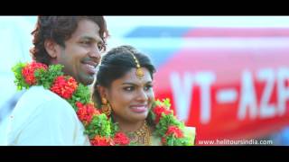 Helicopters for Wedding Kerala Wedding wedding trends in Kerala India [upl. by Milissent]