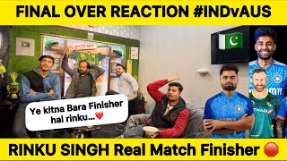 Final Over Reaction of IND vs AUS 1st T20 🛑  Rinku Singh The Real Finisher Pakistan Reaction [upl. by Lionello]