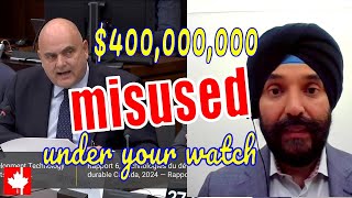 400m was misused under your watch and you take no responsibility Larry Brock BLASTS Navdeep Bains [upl. by Darleen733]