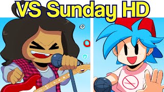 Friday Night Funkin VS Sunday Remastered HD Full Week  Cutscenes  Marx Lyrics FNF HD ModHARD [upl. by Akimat]