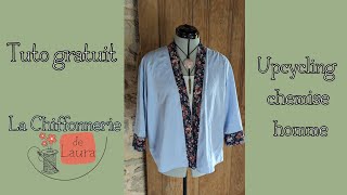 DIY Upcycling  Transformez une Chemise dHomme en Veste Kimono pour le Printemps [upl. by Amandie]