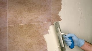 Rinnovare le pareti di BAGNO e CUCINA senza rimuovere le PIASTRELLEHow to renovate bathroom tiles [upl. by Sathrum]