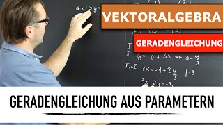 Umformen der Parameterdarstellung einer Geraden in die Normalform  Geradengleichung explizit [upl. by Htinek]