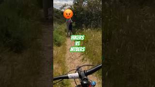 Bell or no 🔔 hikers vs bikers mtb [upl. by Knutson]