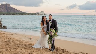 Lisa amp Erics Wedding Video at Halekulani  Oahu Hawaii [upl. by Doralin]