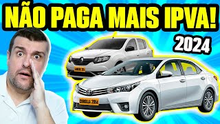 CARROS que NÃO PAGAM MAIS IPVA BARATOS CONFIÁVEIS e ISENTOS [upl. by Delcina]