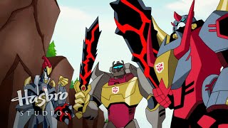 Transformers Animated  The Dinobots Transform  Transformers Official [upl. by Allyson]