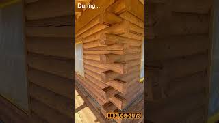 Log Home Restoration Project Greybull Wyoming [upl. by Eveineg]