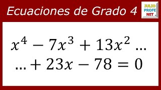 Ecuaciones de cuarto grado  Ejercicio 2 [upl. by Frankel]