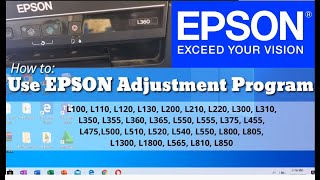 How to Use EPSON Adjustment Program [upl. by Perseus89]