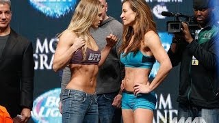 UFC 168 WeighIns Ronda Rousey vs Miesha Tate 2 [upl. by Anrehs]