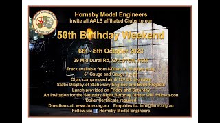 Hornsby Model Engineers 50th Birthday Invitation Run Oct 2023 [upl. by Alasdair]