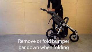 2016  2017 Bumbleride Speed Jogging Stroller  Fold Video [upl. by Relyk]