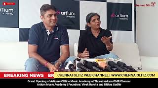 Grand Opening of Artiums Offline Music Academy at Thoraipakkam OMR Chennai  Chennai Glitz m [upl. by Statis485]