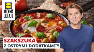 Szakszuka podkręcona CHORIZO i oliwkami 🌶️🍳  Karol Okrasa amp Kuchnia Lidla [upl. by Anifares]