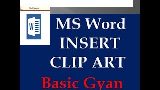 Insert Clip Art In MS Word In Hindi 2019 [upl. by Mcdade]