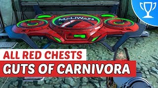 Borderlands 3  All Red Chest Locations  Guts of Carnivora [upl. by Keavy252]