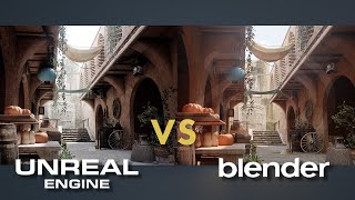 Blender Vs Unreal Engine 5 I render comparison [upl. by Faye739]