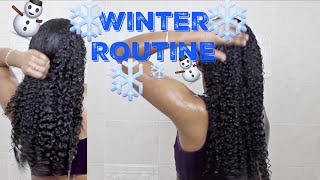 Winter Routine Natural Curly Hair [upl. by Geehan961]