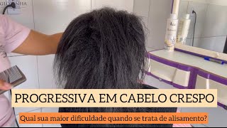 PROGRESSIVA SEM FORMOL EM UM CABELO CRESPO  LISO PERFEITO DE PRIMEIRA  passo a passo completo [upl. by Doubler]