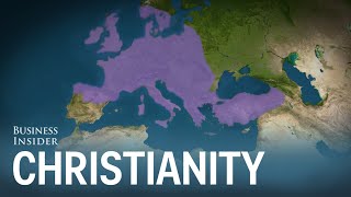 Animated map shows how Christianity spread around the world [upl. by Querida373]