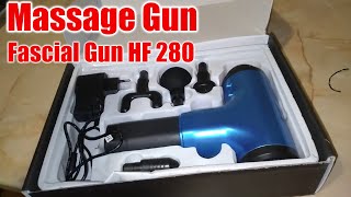 Review Massage Gun Fascial Gun HF 280 Unboxing [upl. by Adnolohs]