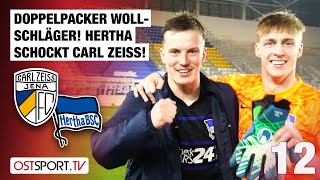 Doppelpacker Wollschläger Hertha schockt Carl Zeiss Jena  Hertha BSC  Regionalliga Nordost [upl. by Yelah465]