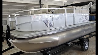 2023 Sunchaser Vista 18 Fish pontoon walk around video [upl. by Leo]