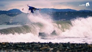 Surfing in Nice  Mediterranean sea [upl. by Naened]