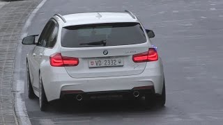 BMW 340i F31 w M Performance Exhaust Sounds on Nürburgring [upl. by Agee]