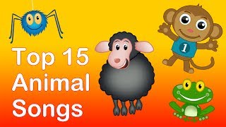 TOP 15 ANIMAL SONGS  Compilation  Nursery Rhymes TV  English Songs For Kids [upl. by Eelyram]