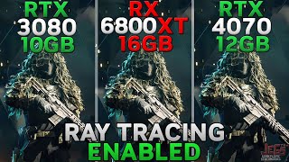 RTX 3080 vs RX 6800 XT vs RTX 4070  Ray Tracing test on 9 games [upl. by Heck654]