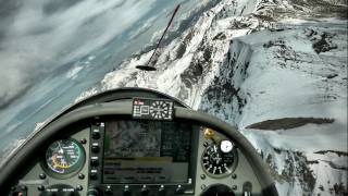 Gliding video  Duo Discus glider cockpit flight at Samedan  Alps Soaring [upl. by Ora346]