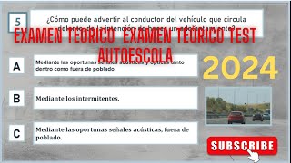 Examen teorico DGT 2024 ESPAÑA TEST EXAMEN TEÓRICO TEST AutoEscola [upl. by Akkahs]