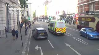 Convoy PTV 2X BTP Vans Responding London 🇬🇧 [upl. by Pasia]