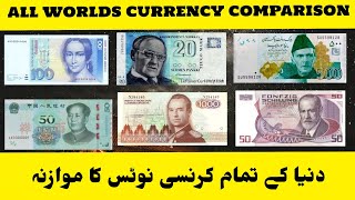 Different currencies in the world WORLD all currencies comparisonworld countries money comparison [upl. by Erodaeht]