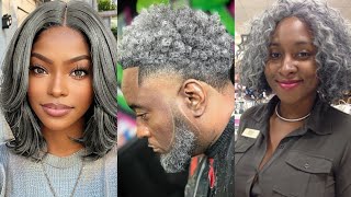 Best Gray Hair Men And Women Hairstyles For The Year 2024 [upl. by Leacock]