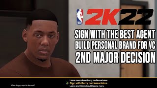 NBA 2K22 WHICH AGENT TO SIGN WITH TO INCREASE PERSONAL BRAND FOR FASTER MAX VC ENDORSEMENTS [upl. by Hanaj]