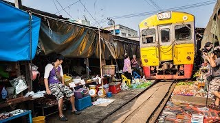 Thailands Railway Market [upl. by Fernand785]