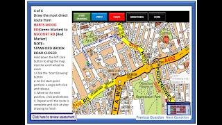 TFL TOPOGRAPHIC IMPORTANTSHORT EXAM ROUTE QUESTION INVOLVING A CLOSED ROADSTAMFORD BROOK ROAD [upl. by Eniarral329]