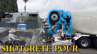 My First ShotCrete Pour  Ready Mix Driver [upl. by Nathanil]