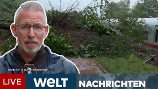 FLUTALARM Feuerwehrmann stirbt–ICE entgleist durch Erdrutsch–Bundeswehr angefordert  WELT Stream [upl. by Blakelee]