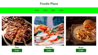 Responsive food website using HTML and CSS  Create Responsive website using grid in CSS [upl. by Kcirdot703]