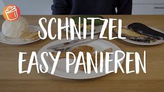 Schnitzel easy panieren Die Reihenfolge machts [upl. by Neroc]