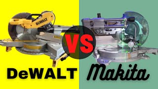 DeWalt DWS779DWS780 vs Makita LS1219L double bevel 12quot sliding miter saw [upl. by Fritzie]