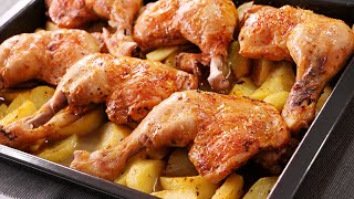 Pollo al Horno Asado con Patatas  Receta muy Fácil Económica y Abundante [upl. by Tillinger]