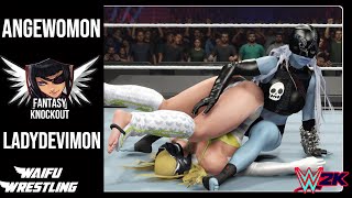 WWE2K23 LadyDevimon VS Angewomon Rematch  Digimon Good VS Evil Requested Match [upl. by Akin435]