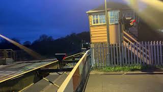 Crediton Station Level Crossing in Devon 27012023 [upl. by Rich]