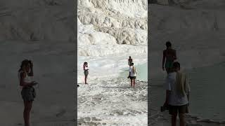 To Walk on Travertines of Pamukkale Hierapolis City of White pamukkale [upl. by Aikcir]