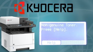 non genuine toner error kyocera  kyocera m2040dn  reset error [upl. by Ahsin]